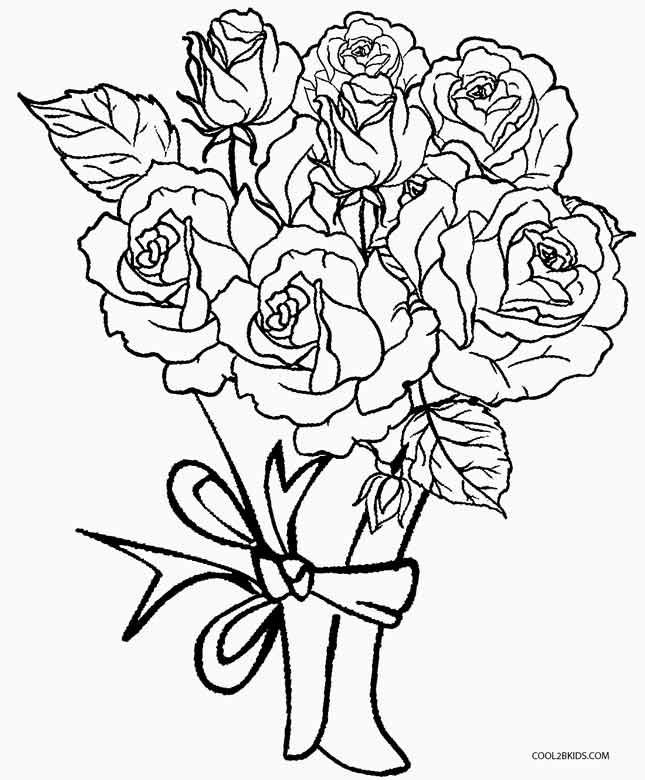 645x780 Valentines Day Roses Coloring Pages Inspirational Printable Rose
