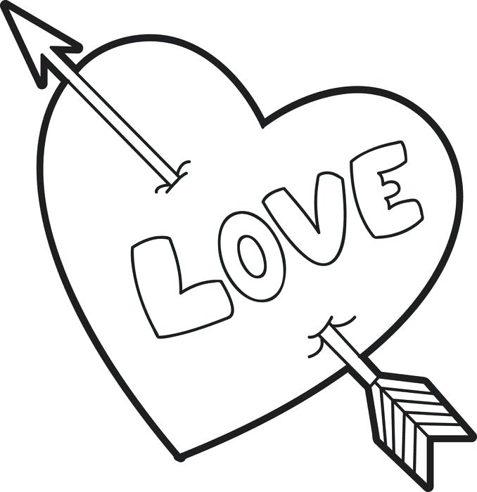 678x700 Valintine Coloring Pages Printable Valentine Heart Coloring Page