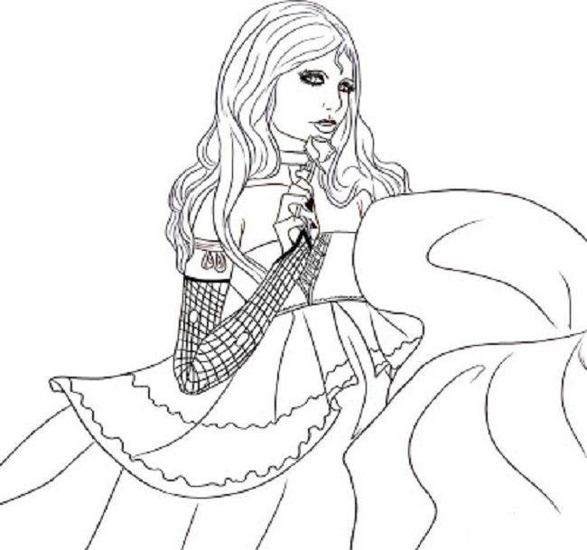650x609 Coloring Pages Girls Vampires Coloring Pages
