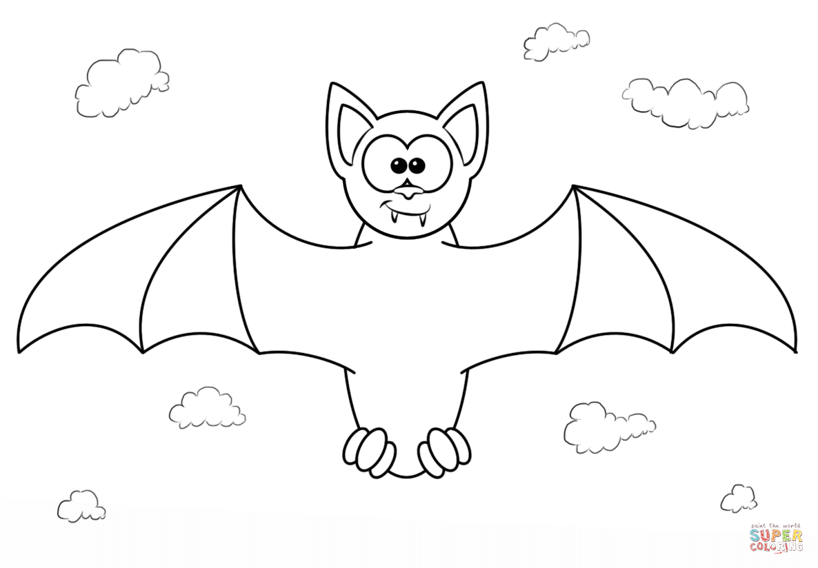 1186x824 Obsession Pictures Of Bats To Color Cartoon Vampire Bat Coloring