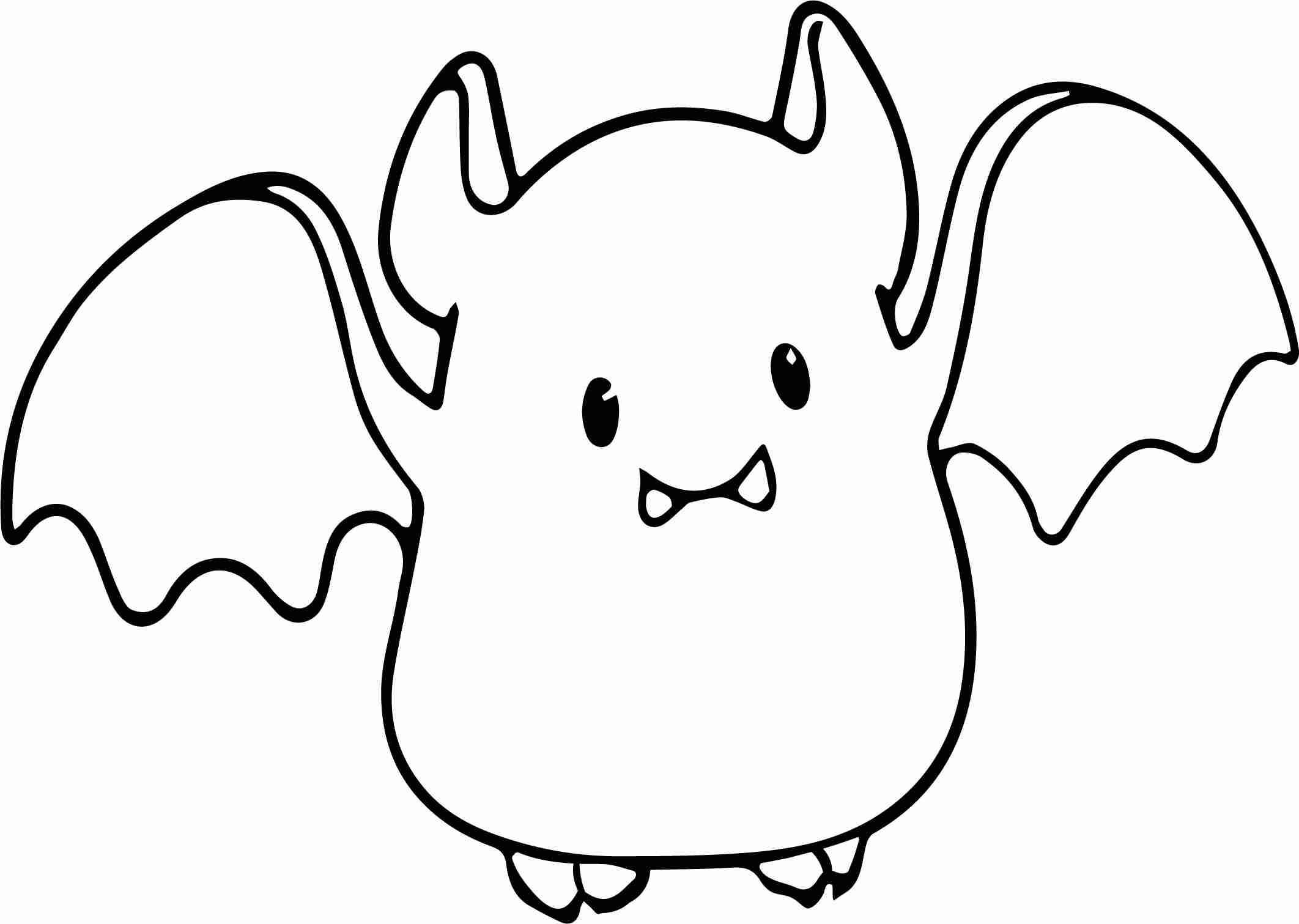 2124x1511 Small Cute Baby Cartoon Vampire Bat Coloring Page Wecoloringpage