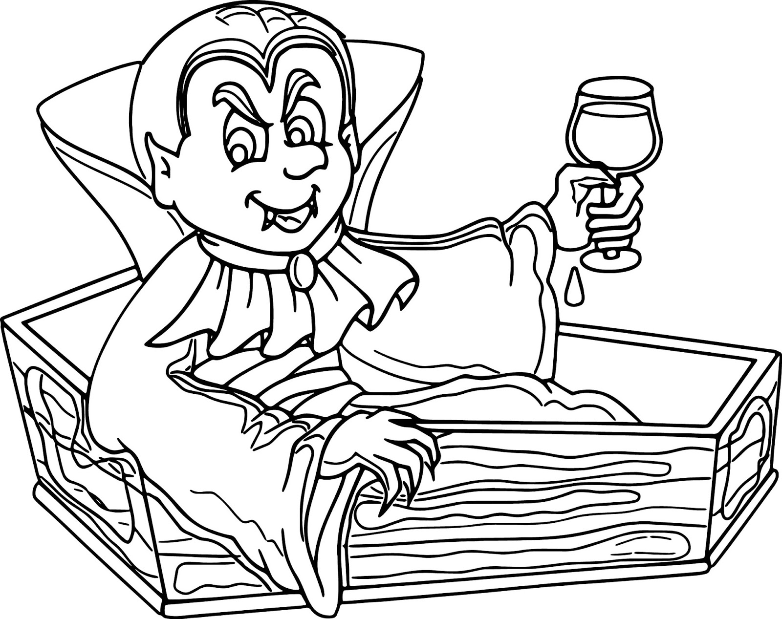 1600x1267 Vampire Coloring Pages In A Coffin Coloringstar
