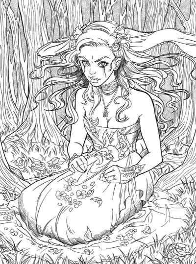 400x539 Best Halloween Coloring Books For Adults