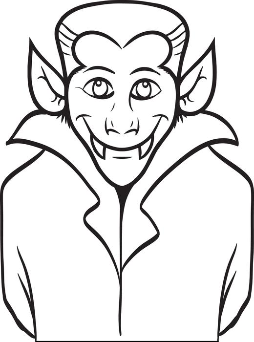 520x700 Halloween Dracula Vampire Coloring Pages
