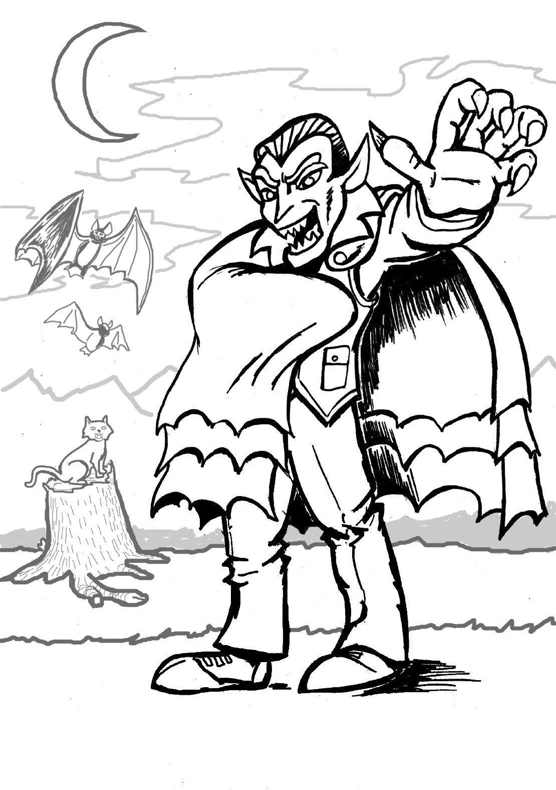 1110x1575 Free Printable Vampire Coloring Pages For Kids