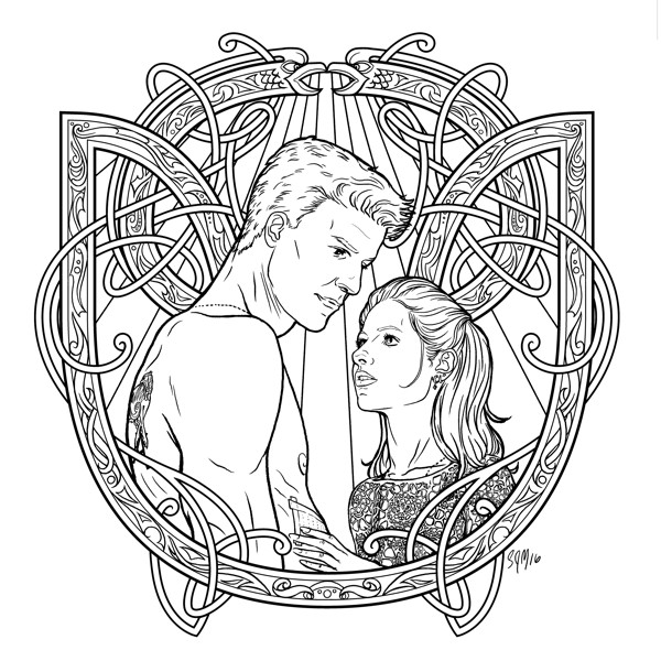 600x600 Buffy The Vampire Slayer Adult Coloring Book Profile Dark