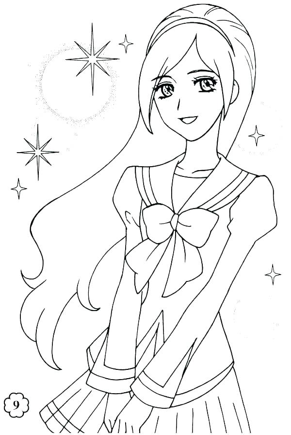 600x895 Anime Girl Coloring Pages Anime Coloring Pages Anime Coloring