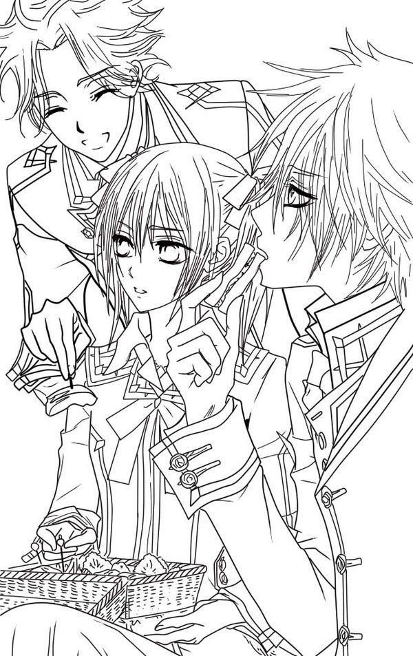 600x953 Vampire Knight Lineart By Anna On @