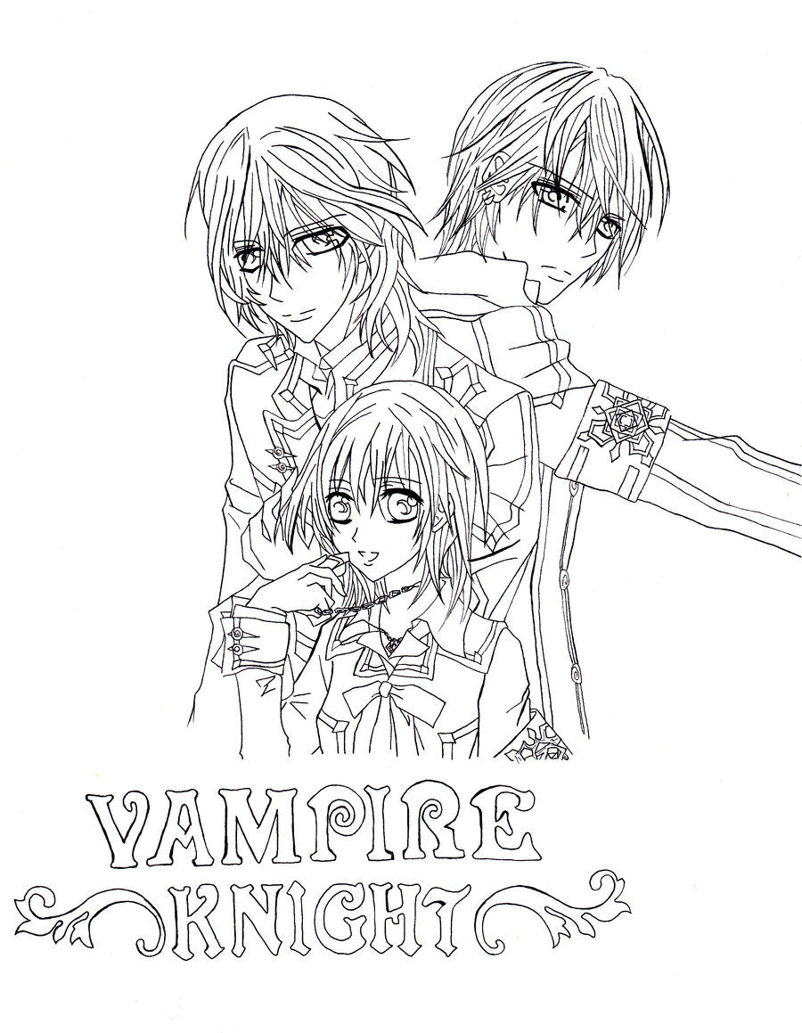 900x1159 Anime Vampire Knight Coloring Pages, Anime Coloring Pages Vampire