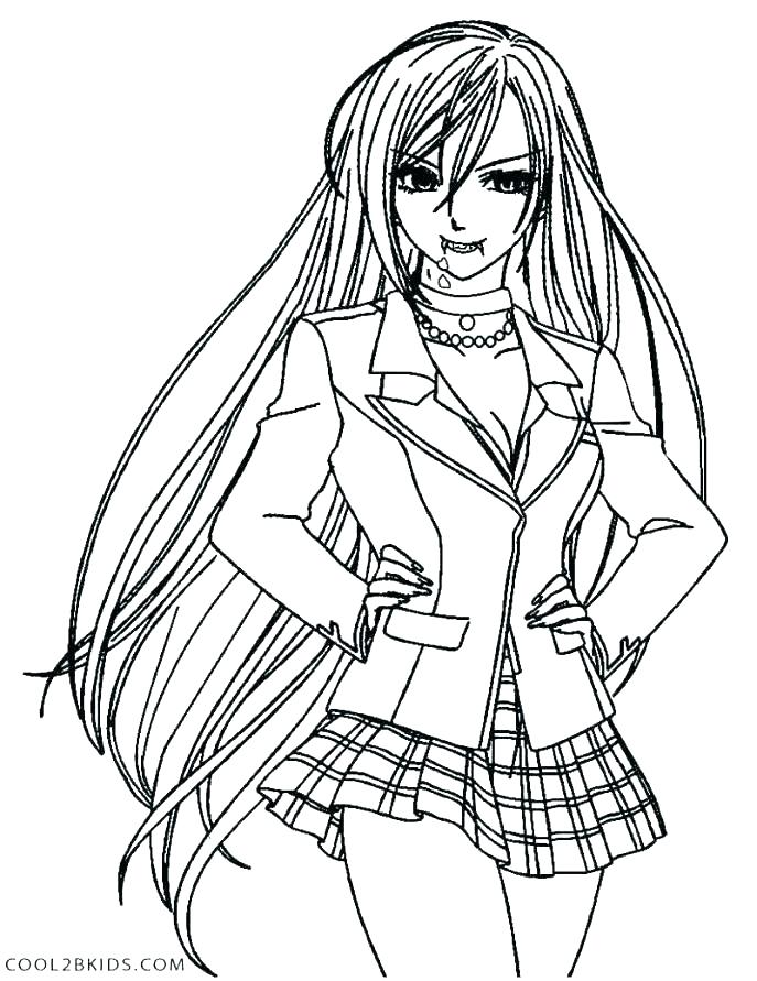 687x891 Vampire Coloring Pages For Adults