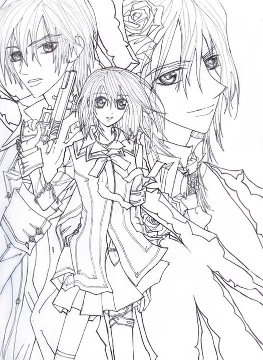 525x718 Coloring Pages Of Vampire Knight ~ Best Ideas For Printable
