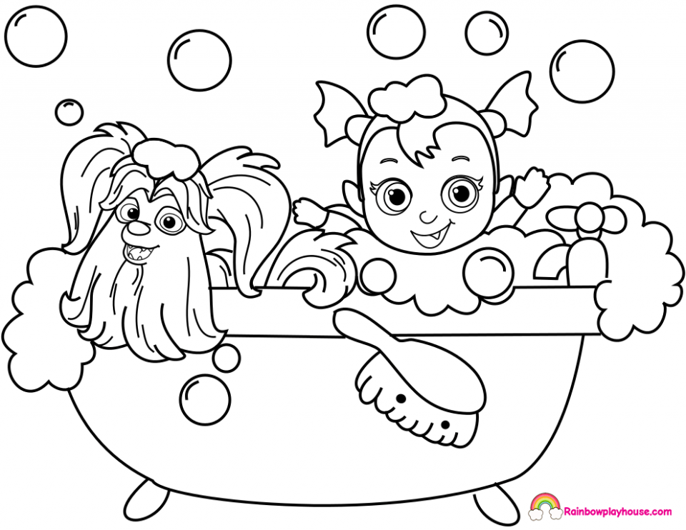 960x742 Printable Baby Nosy Vampirina Coloring Page Cute Coloring Pages