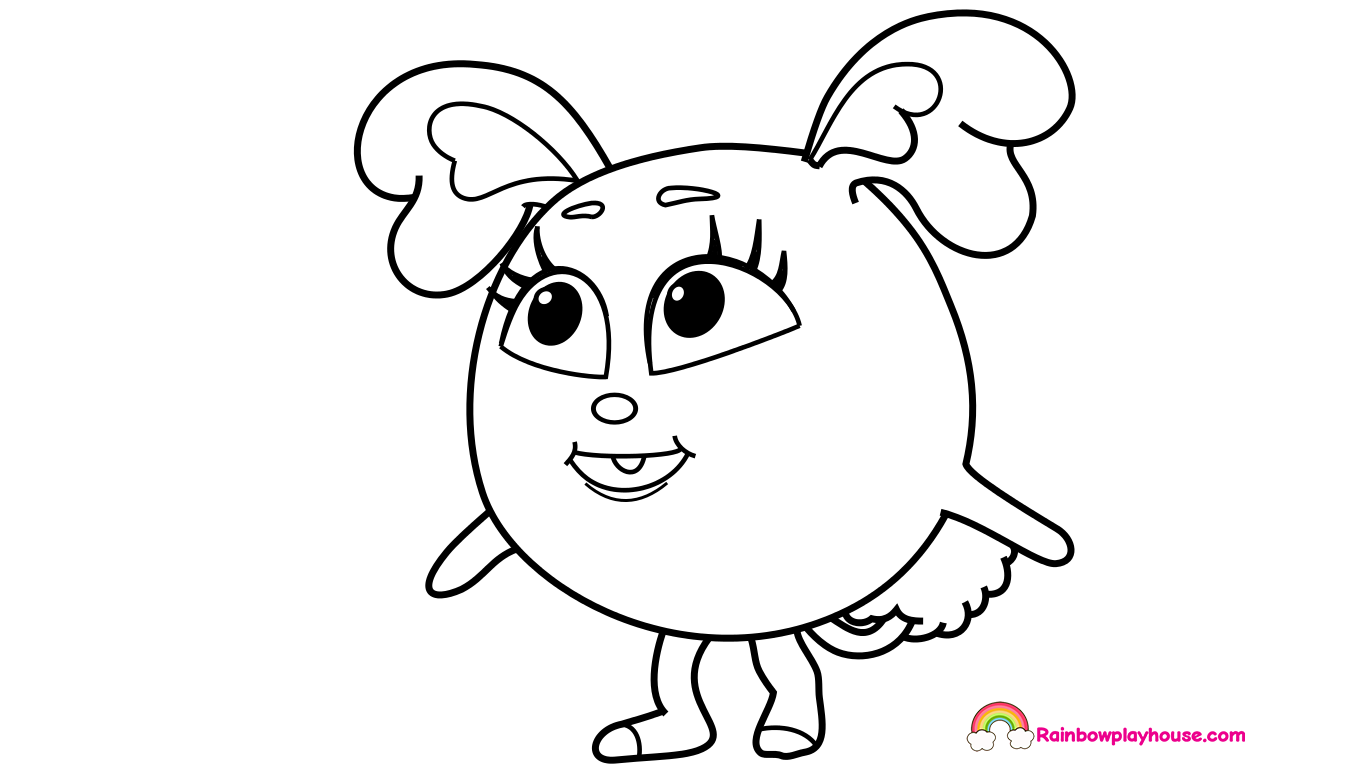 1366x768 Printable Cuddle Monster Vampirina Coloring Page Cute Coloring