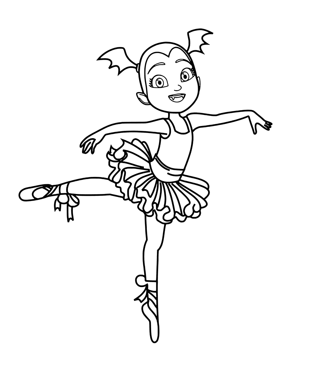 1024x1200 Vampirina Ballerina Printable Coloring