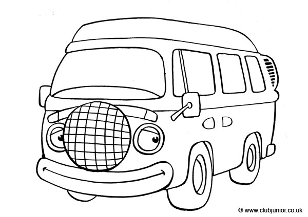 600x424 Vw Camper Van Coloring Page