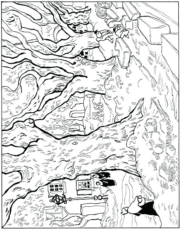 595x757 Van Gogh Coloring Pages Van Coloring Sheets Van Coloring Pages