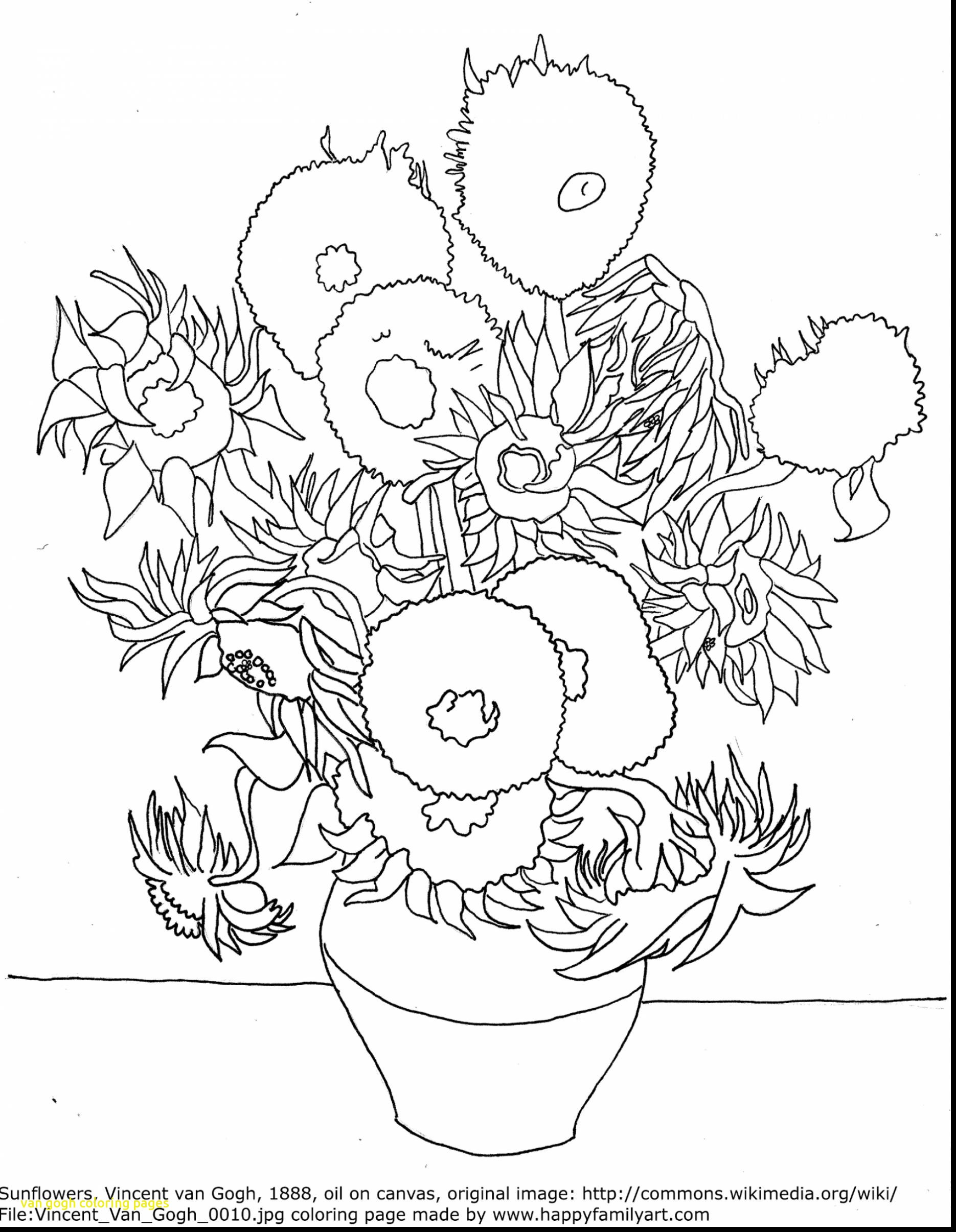 1870x2411 Van Gogh Coloring Pages With Impressive Vincent Van Gogh