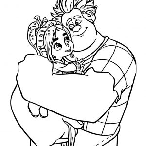 300x300 Disney Coloring Pages Wreck It Ralph Copy Ralph And Vanellope