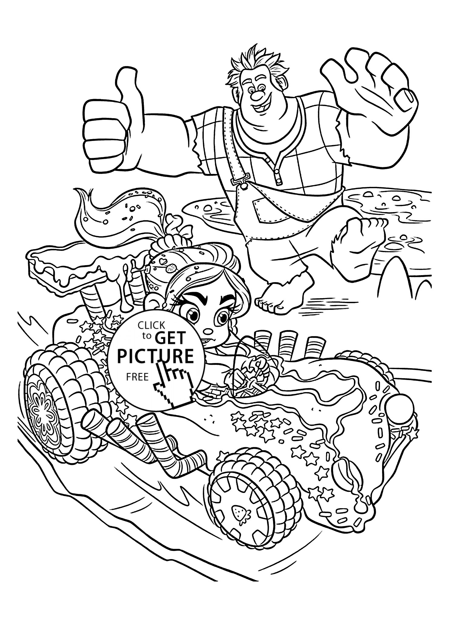 1483x2079 New Ralph And Vanellope Coloring Pages For Kids Best Coloring