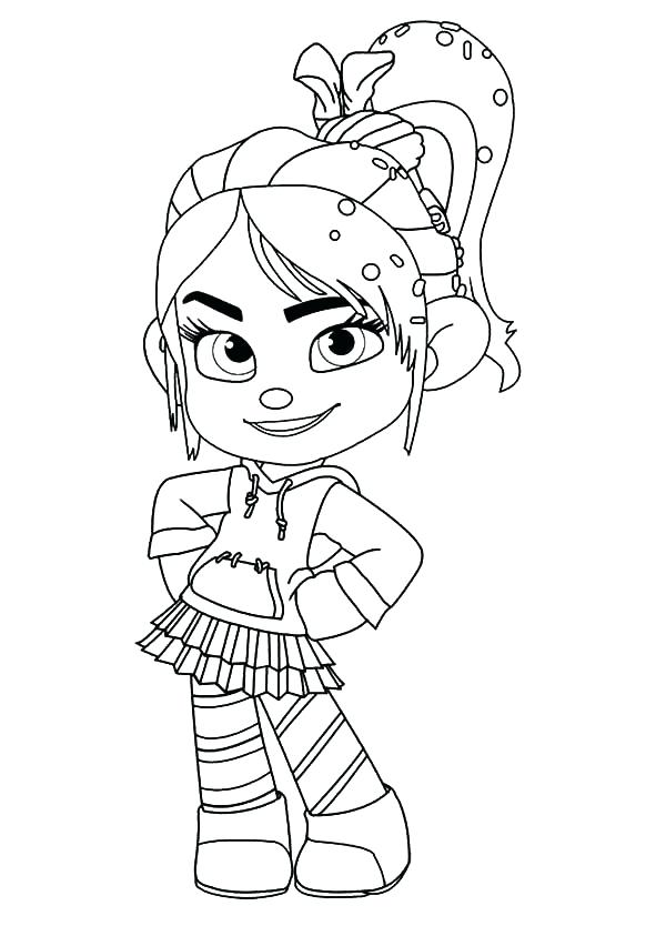 600x834 Vanellope Von Schweetz Coloring Pages Top Lovable Wreck It