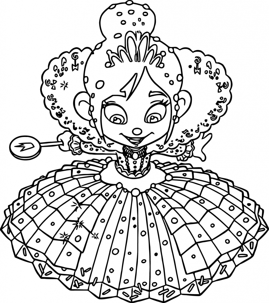907x1024 Vanellope Von Schweetz Coloring Pages