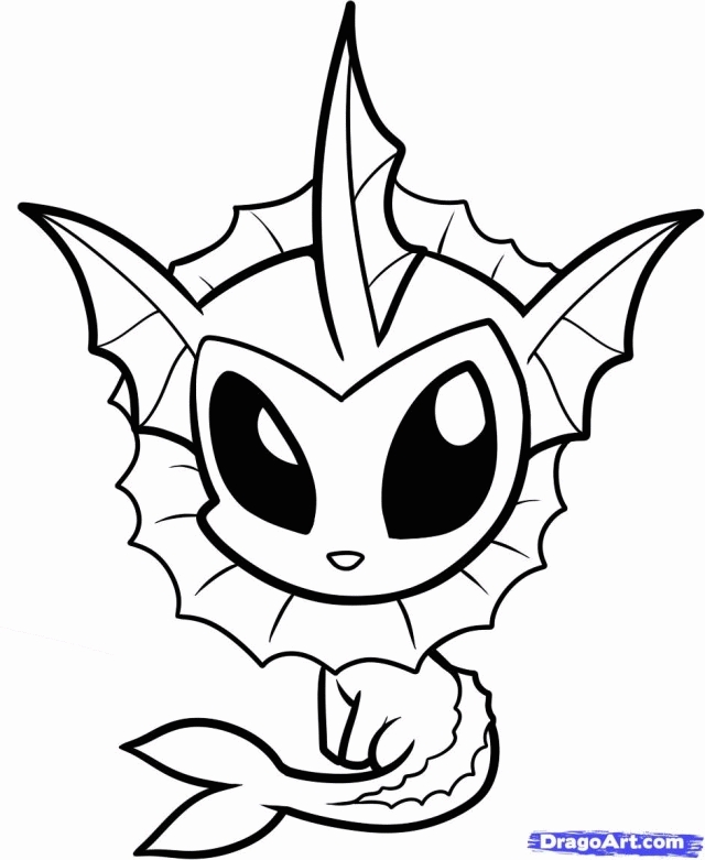 Vaporeon Coloring Page
