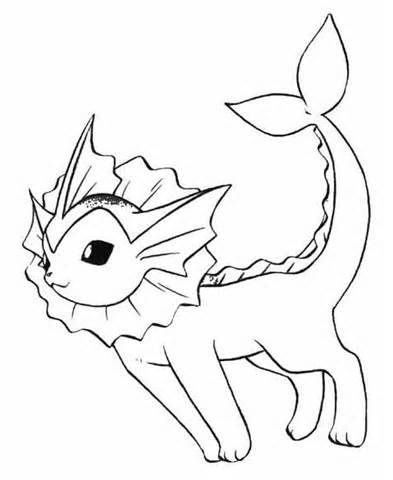 393x480 Vaporeon Coloring Pages Annabelle ~ Pokemon