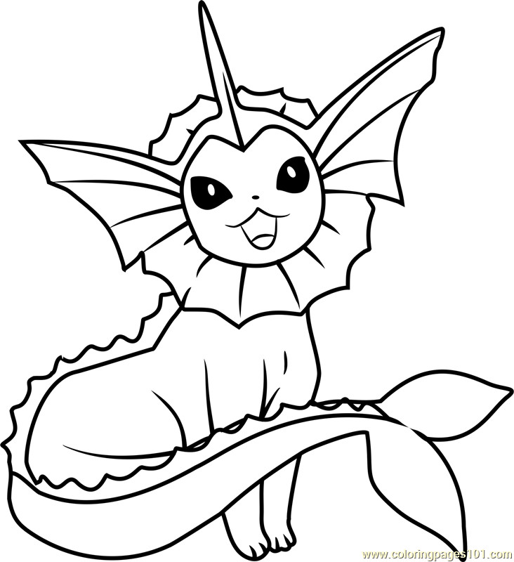 732x800 Vaporeon Coloring Pages Pokemon Go Page Free Pok Mon
