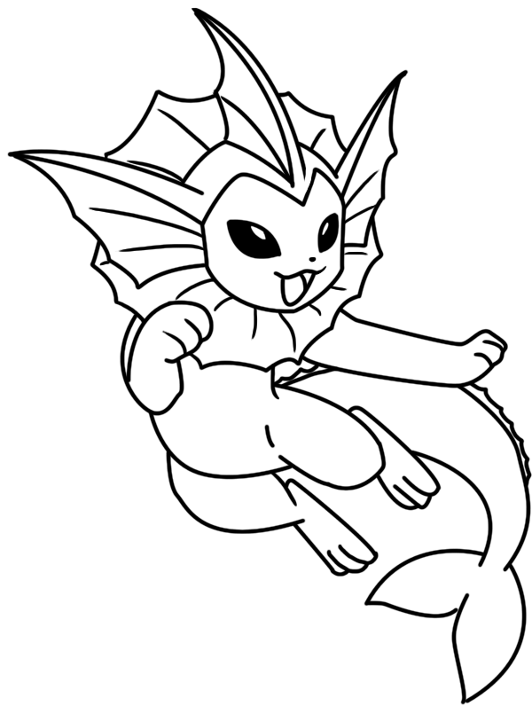 600x796 Vaporeon Coloring Page 4 By Bellatrixie White