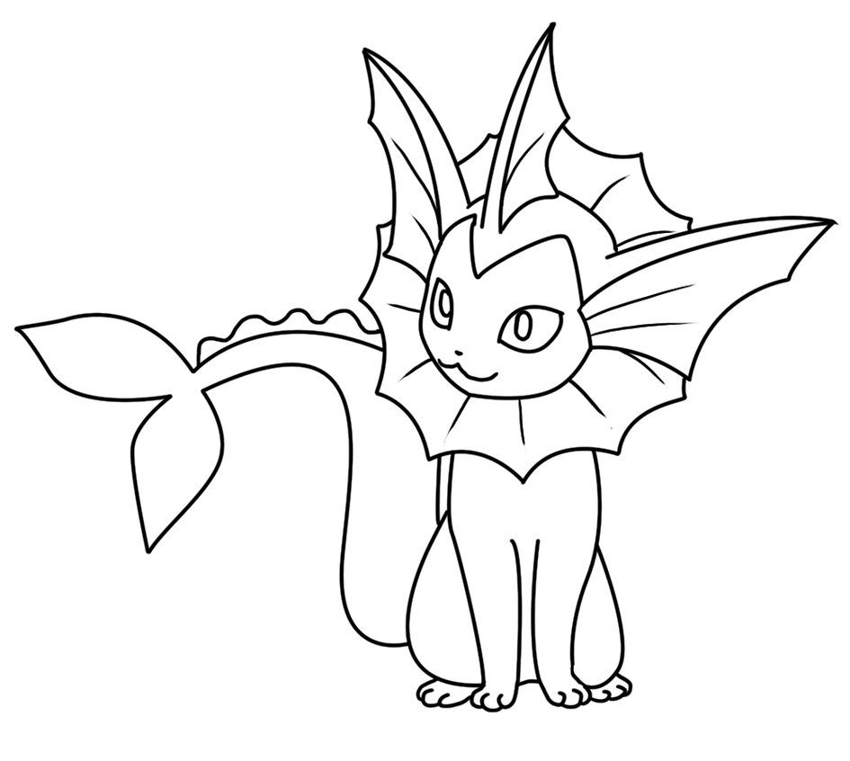 945x846 Vaporeon Coloring Page By Bellatrixie White