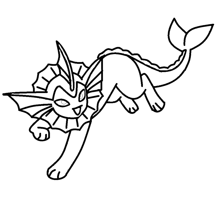Vaporeon Pokemon Coloring Pages