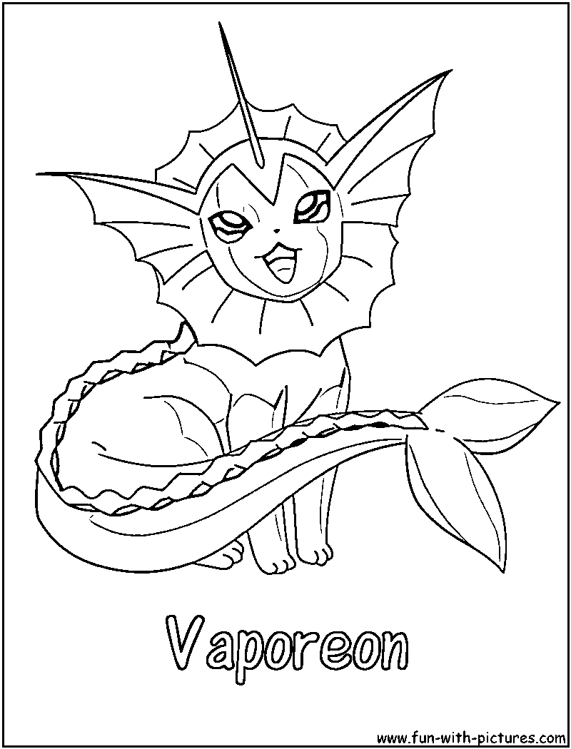 800x1050 Pokemon Vaporeon Coloring Pages