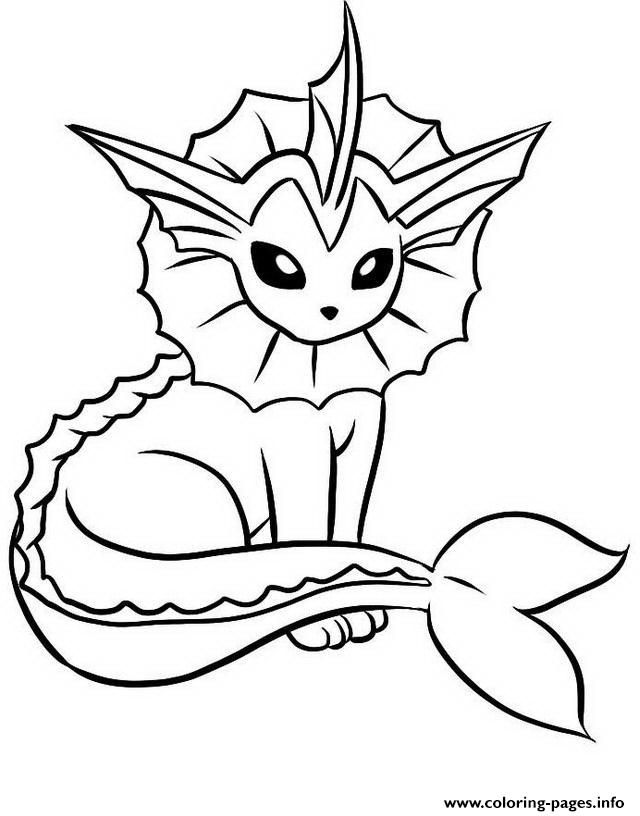 640x816 Print Vaporeon Eevee Pokemon Evolutions Coloring Pages Eevee