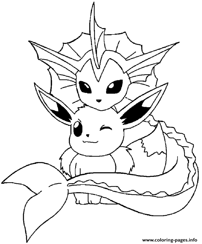 663x800 Vaporeon Coloring Page Valuable Vaporeon Coloring Pages Pokemon