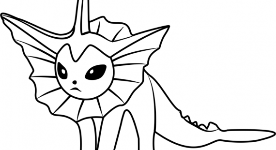 570x310 Great Vaporeon Coloring Pages