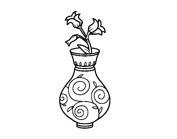 600x470 Bellflower In A Vase Coloring Page