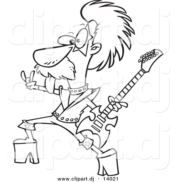 600x620 Vector Of Cartoon Nerdy Guitarist