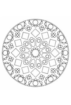 236x349 Abstract Art Mandala Coloring Page