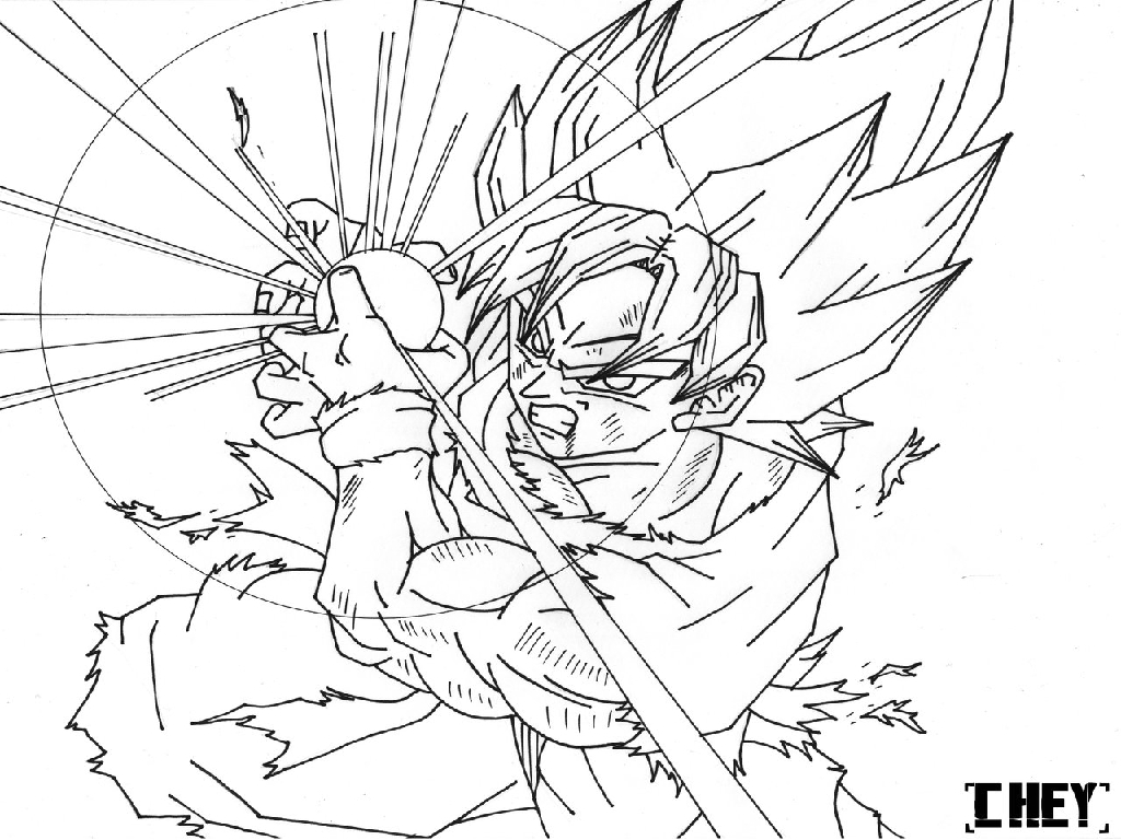 1024x768 Surprising Ideas Dragon Ball Z Coloring Pages Goku Vs Vegeta Black