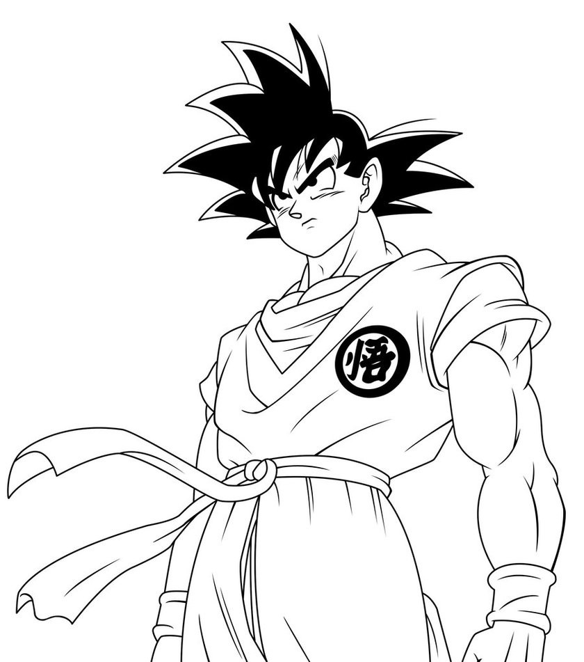 840x951 Nonsensical Dragon Ball Z Coloring Pages Goku Vs Vegeta Black