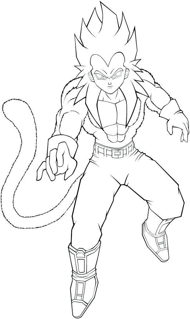 610x1020 Super Saiyan Coloring Pages Dragon Ball Z Super 4 Coloring Pages