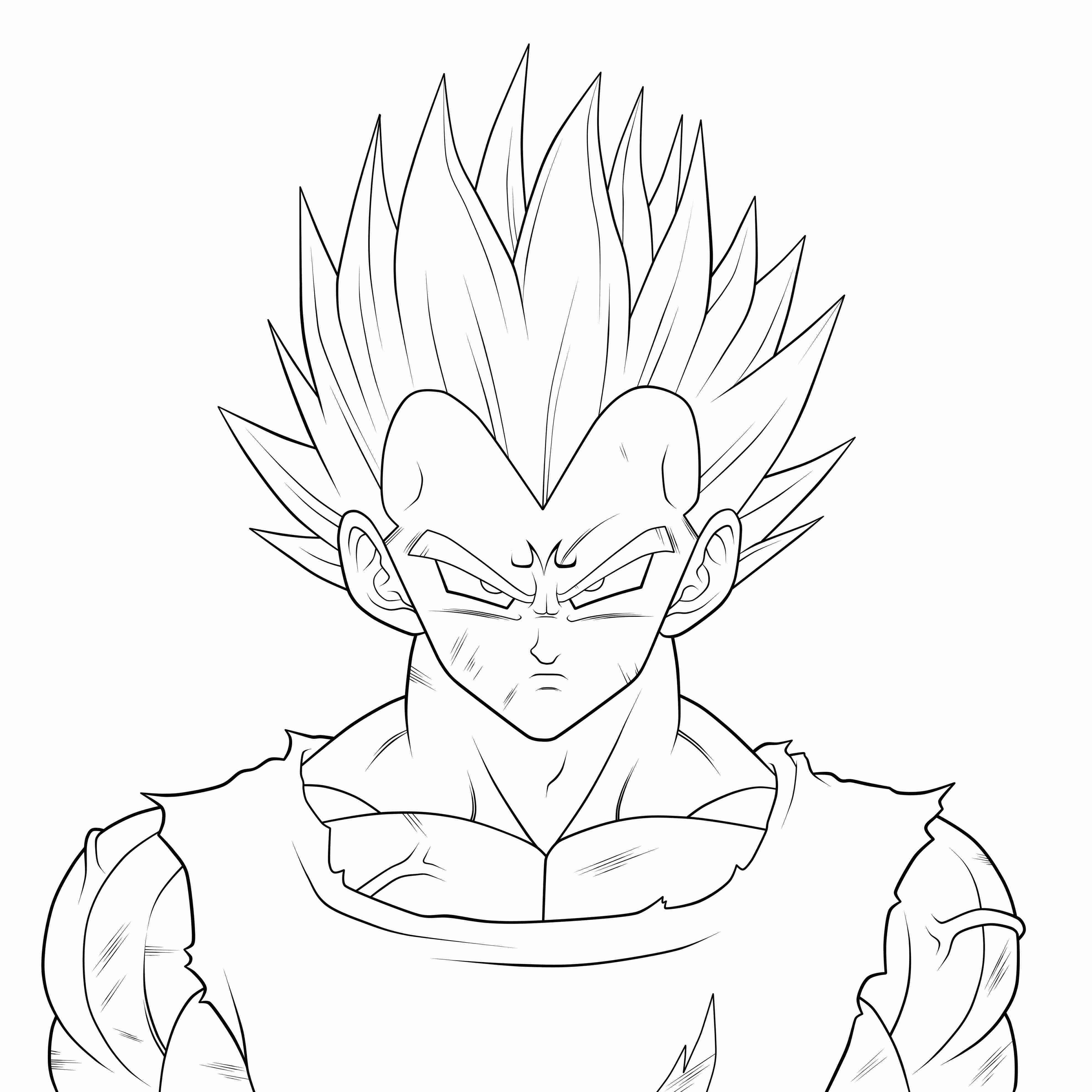3950x3950 Vegeta Coloring Pages 14