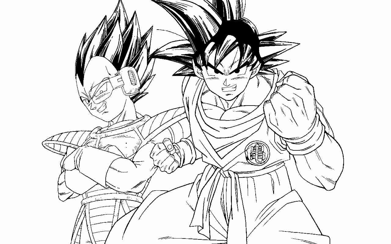 1280x800 Vegeta Coloring Pages Picturesque Olegratiy