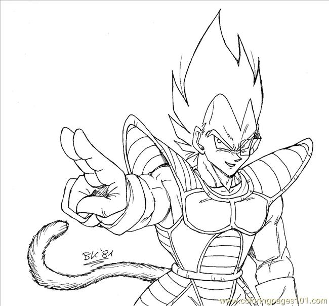 650x604 Vegeta Coloring Pages Vegeta Lineart Bk 81 Coloring Page Free