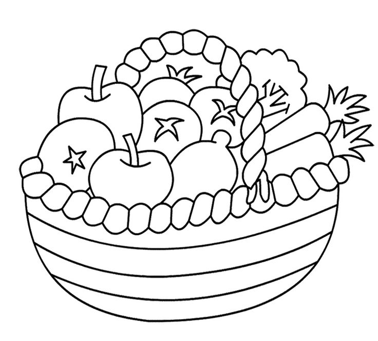 736x663 Drawn Vegetable Basket Drawing Pencil And In Color Drawn Vegetable