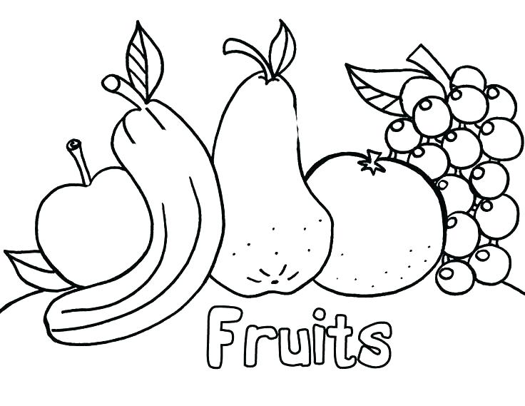 736x569 Fruit And Vegetable Coloring Pages Fruit Coloring Pages Coloring