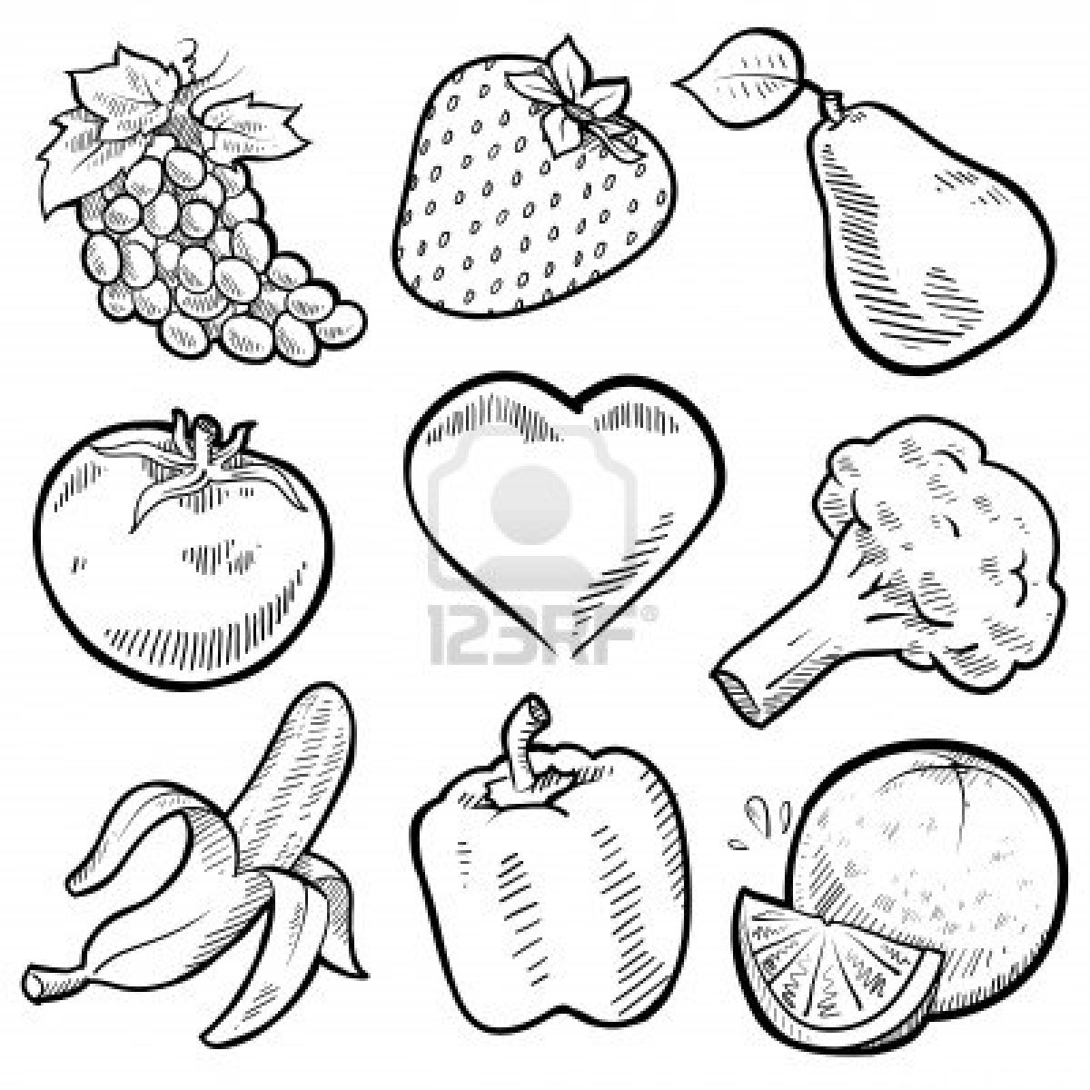 1200x1200 Chic Idea Vegetable Coloring Pages Preschool Fruits And Vegetables