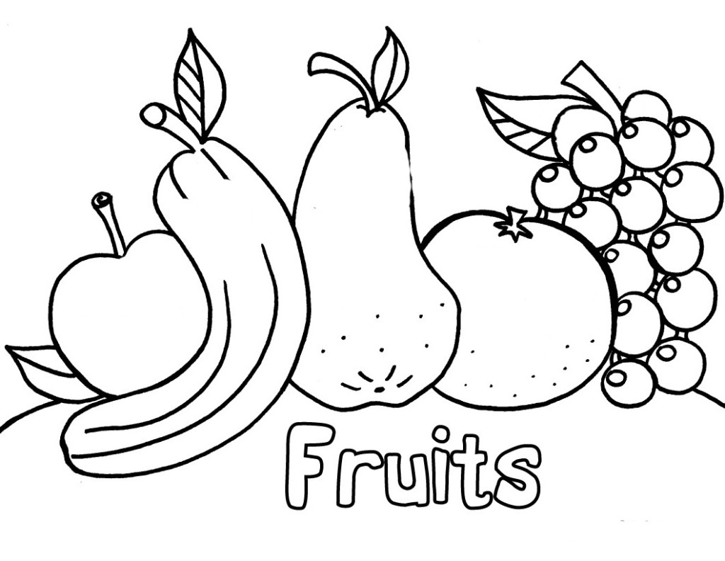 1024x792 Fruit Coloring Pages