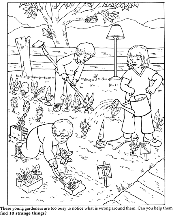 600x750 Simple Garden Coloring Pages