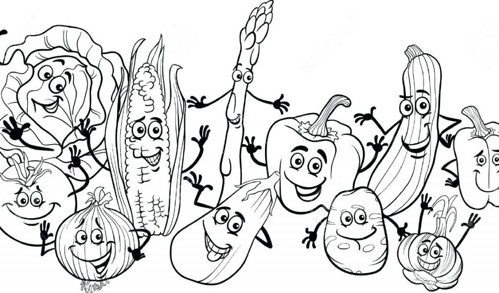 1024x602 Vegetables Coloring Pages For Kindergarten Vegetable Coloring Page